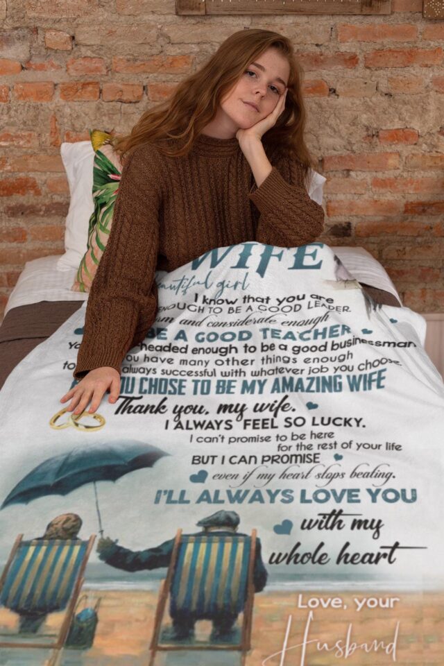 To My Wife Blanket – Love Letter Gift from Husband for Anniversary
