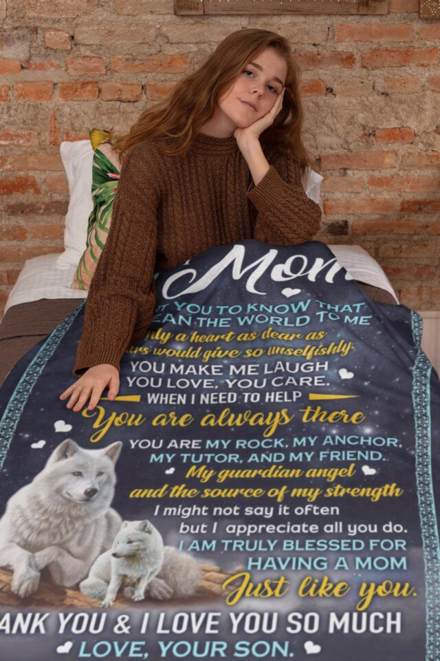 Personalized “To My Mom” Blanket – Letter from Son, Birthday & Mother’s Day Gift