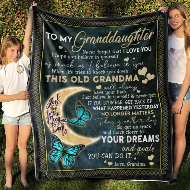 To My Granddaughter Blanket – Birthday & Anniversary Gift from Grandma