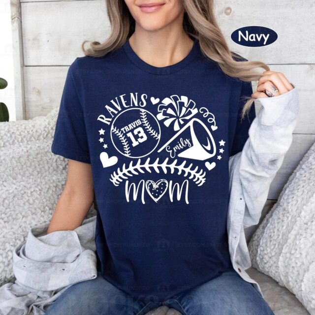 Baseball Mom Shirt – Custom Name & Number Baseball Mama Tee