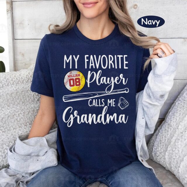 Custom Baseball Softball Mom Shirt – “My Favorite Players Call Me Nana” for Mother’s Day