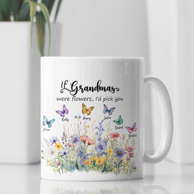 Personalized Wildflower Plant Pot – “We’d Pick You” Gift for Mum or Grandma