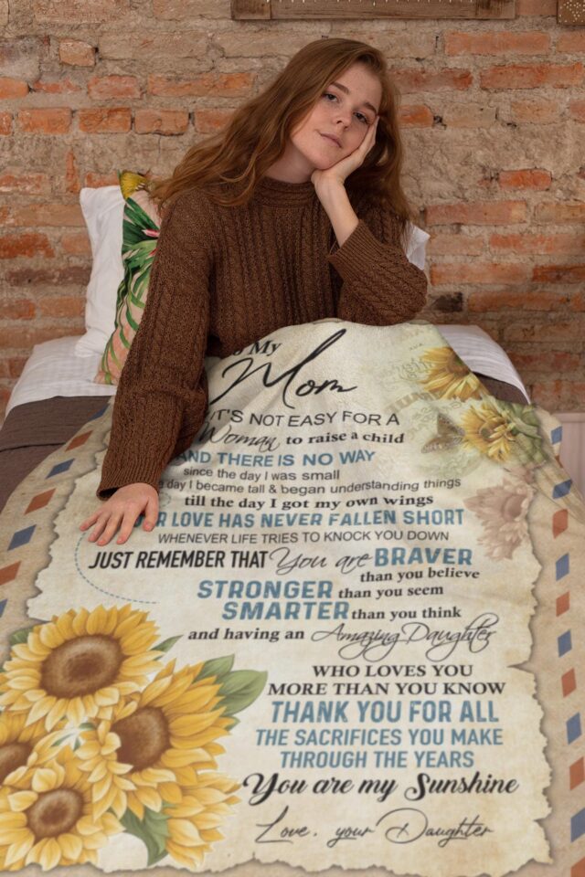 Personalized To My Mom Blanket – Letter from Daughter, Birthday & Mother’s Day Gift