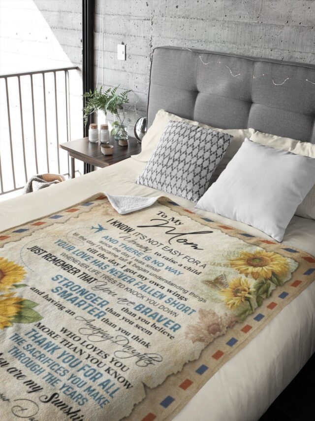 Personalized To My Mom Blanket – Letter from Daughter, Birthday & Mother’s Day Gift