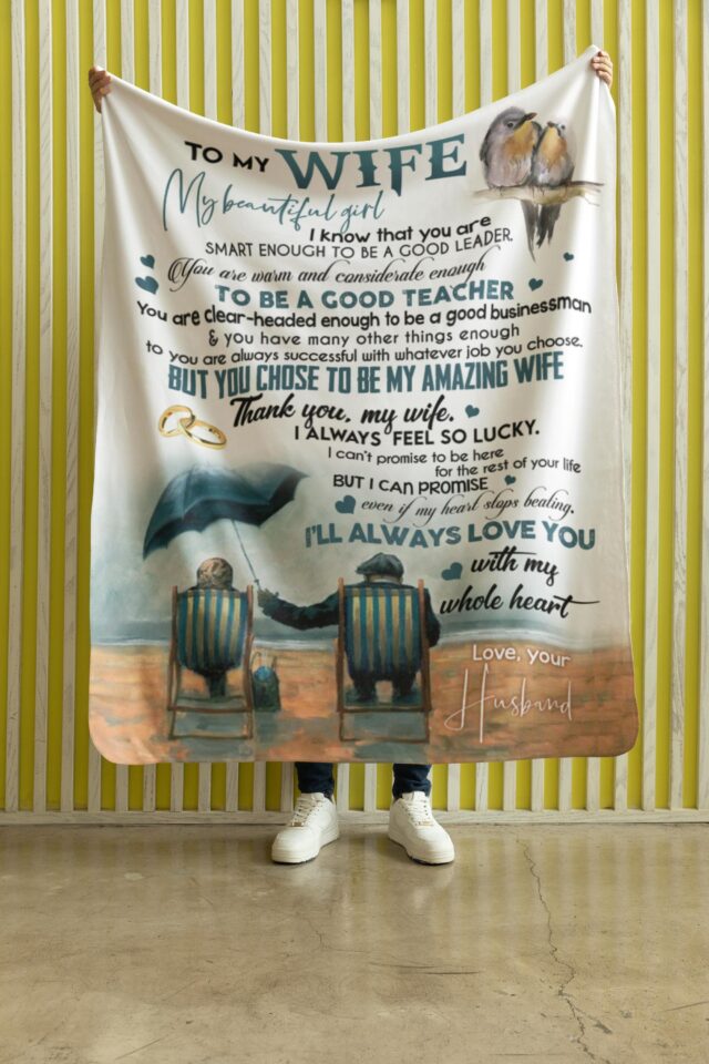 To My Wife Blanket – Love Letter Gift from Husband for Anniversary