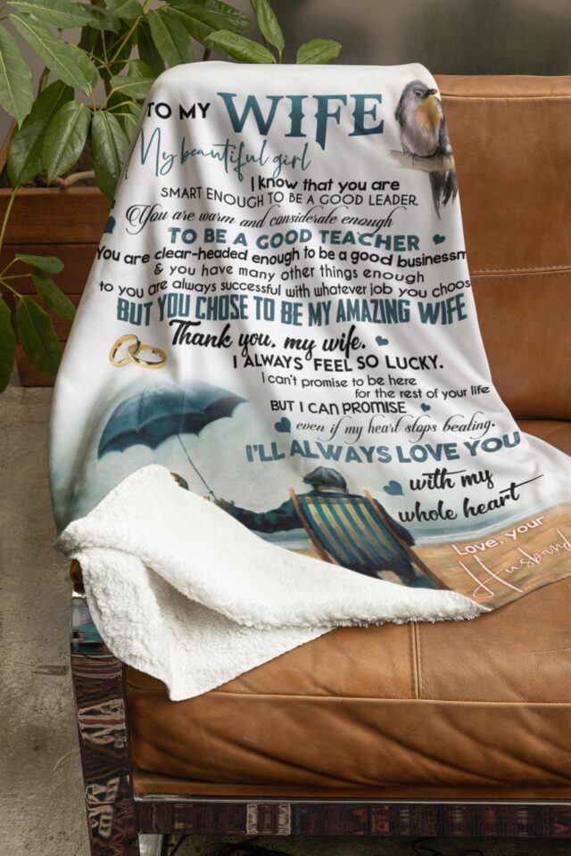 To My Wife Blanket – Love Letter Gift from Husband for Anniversary