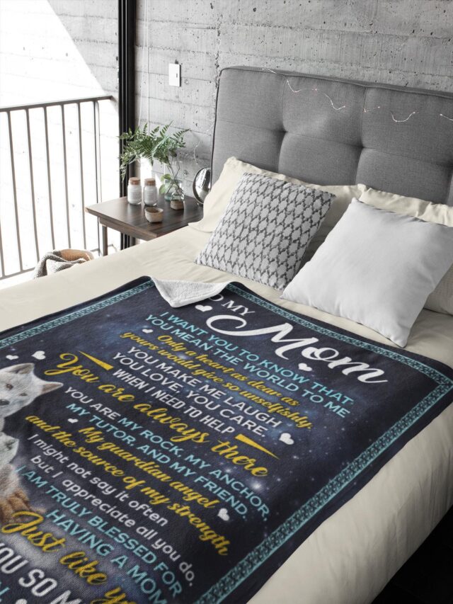 Personalized “To My Mom” Blanket – Letter from Son, Birthday & Mother’s Day Gift