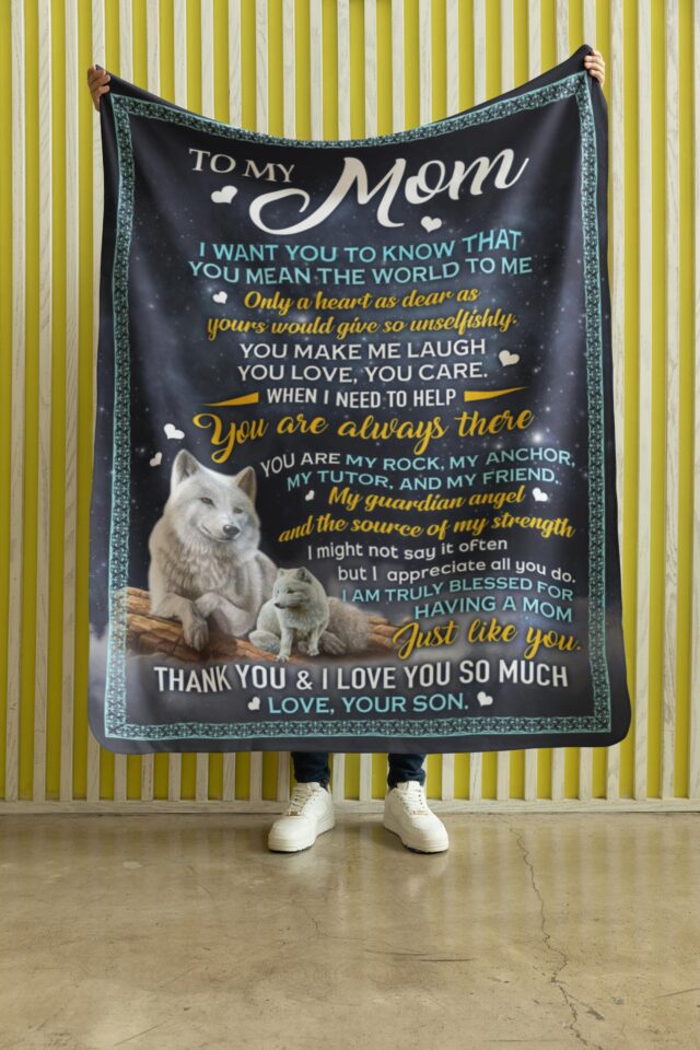 Personalized “To My Mom” Blanket – Letter from Son, Birthday & Mother’s Day Gift